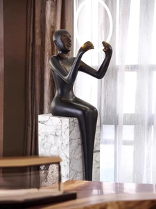 SANXIANG Nouvelle <span class=keywords><strong>Lampe</strong></span> <span class=keywords><strong>sur</strong></span> <span class=keywords><strong>Pied</strong></span> Moderne et Abstraite en Forme d'Humanoïde, en Fer, pour Décoration Intérieure d'Hôtel, Hall de Magasin - Product Image 2