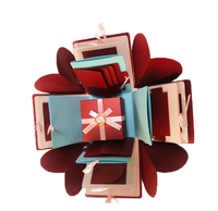Coffret cadeau personnalisé rouge, explosion de surprise, de luxe, prix d'usine, livraison gratuite