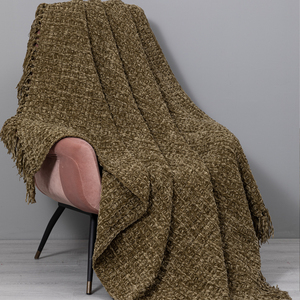 Super weiche strukturierte solide dekorative Decke Leichte Strick decke für Bett und Sofa - Product Image 5