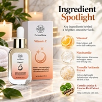 Sérum Visage Fermenté Micro-encapsulé à la Vitamine C, Niacinamide, Tremella et Centella, Éclaircissant, Hydratant et Antioxydant
