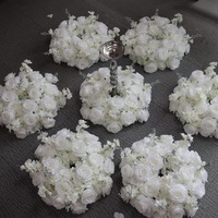 Kunstbloemenkrans, bloemstuk, bloemenring voor bruiloft, tafeldecoratie, feest, evenement, huisdecoratie