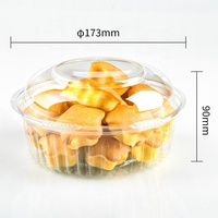 Boîtes à gâteaux transparentes en PET recyclables de 8, 12, 16 et 24 oz, emballages jetables en plastique pour gâteaux, pour les fêtes