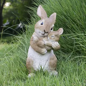 Statua animale decorazione da giardino <span class=keywords><strong>statuetta</strong></span> di coniglio, personalizzato a grandezza naturale simpatico animale <span class=keywords><strong>statuetta</strong></span> di coniglio ornamento - Product Image 1