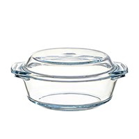 Bol à crème aux œufs vapeur en verre borosilicate transparent résistant aux hautes températures, compatible micro-ondes, avec couvercle et doubles poignées