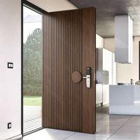Australian Standards High Quality Flat Front Entry Door Design Modern Wood Main Door Residential Timber Front Doors