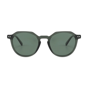 Gafas de Sol Polarizadas Unisex con Montura Rectangular Completa, Lentes Verde Oscuro, Protección UV400, Estilo Retro para Adultos, Playa - Product Image 1