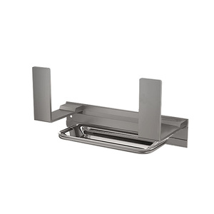 Pot Lid <b>Rack</b> Wall Mounted Polished Stainless Steel Punch Free <b>Storage</b> Solution For <b>Kitchen</b> Use - Product Image 5