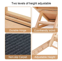 Rampe pliable pour chien améliorée, 4 hauteurs réglables, portable, stable, avec tapis antidérapant, marches pour animaux de compagnie