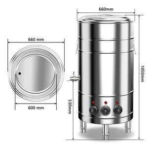 Expédition immédiate Ruihong 100L/150L 9KW/12KW Moteur électrique 220V Machine à vapeur pour la conservation du lait de soja, la cuisson des nouilles ramen et la préparation de soupes - Product Image 3