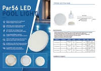 GR Dernière Génération Projecteur Encastrable Étanche 12V pour Piscine, Modèle Slim Par 56 Rempli de Résine, 25W 35W RGB, Certifié IP68, 45W, Idéal Hôtels