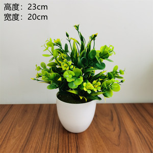 Plantes artificielles en pot, <span class=keywords><strong>Eucalyptus</strong></span>, fausses plantes en Pots, petites plantes de maison pour la végétation intérieure, décoration de table, centre de table - Product Image 4