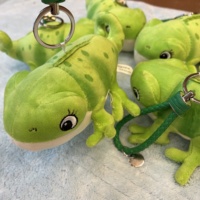 Porte-clés en peluche HECION Caméléon, adorable figurine de lézard, jouet en peluche doux, breloque de dessin animé, accessoire à suspendre au sac, cadeau pour enfants et filles