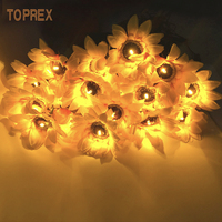 Toprex nouveauté événements du parc décor de vacances utilisation extérieure intérieure ip46 étanche tige de fleur led tournesol stand lumières