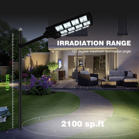 Lampe solaire tout-en-un GZM à haut lumen 1500W, IP67, étanche, pour extérieur, murale, LED, pour maison, jardin, cour et route