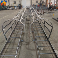 Échelle verticale galvanisée avec cage de sécurité, échelle en cage, directement de l'usine