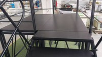 Scène mobile pour événements, concerts, mariages, scène d'assemblage facile à installer, contreplaqué antidérapant, hauteur réglable, à vendre