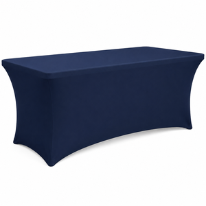Funda de Mesa Redonda de Spandex Blanca de 90 Pulgadas, Premium, Impermeable, Resistente al Aceite, Elástica, Ajustable y Personalizable para Catering - Product Image 1