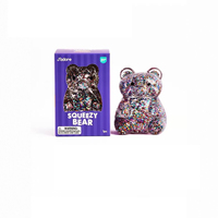 Balles anti-stress créatives en plastique souple non toxique à rebond lent, série Ours, jouets pour les doigts, très vendues