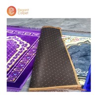 Tapis de prière anti-dérapant pliable tapis de prière imprimé en relief dubaï musulman