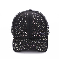 Gorra de Béisbol de PVC con Pedrería, Ajustable, de 6 Paneles, Impermeable, para Hombre y Mujer, Estilo Hip Hop, Visera Plana, Streetwear, Venta al Por Mayor