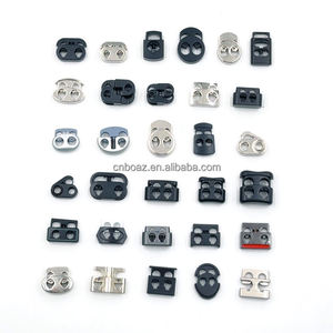 Kim loại mùa xuân dây khóa Stopper đôi có thể điều chỉnh dây rút khóa đàn hồi chuyển đổi Stopper - Product Image 6