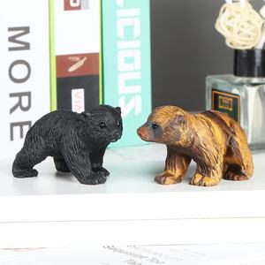 Oso Polar de ojo de tigre amarillo, cristal, venta al por mayor, adorno de piedras preciosas, estatua tallada, escultura de piedra curativa Reiki para decoración del hogar, artesanía - Product Image 4