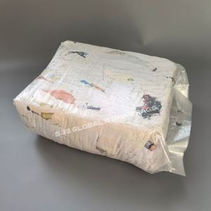 Económico 5 lb. Trapos de Algodón Blancos Impresos para Limpieza Industrial, Paños de Limpieza Blancos - Product Image 1