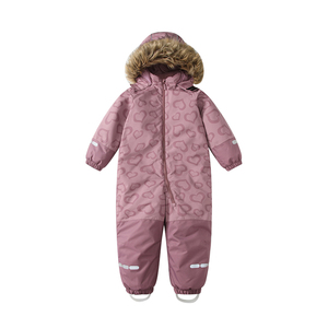 Combinaison de ski pour bébé - Combinaison imperméable active <span class=keywords><strong>avec</strong></span> doublure polaire pour les sports de <span class=keywords><strong>montagne</strong></span> et les jeux d'hiver, manches longues et capuche, tenues de ski pour enfants - Product Image 2