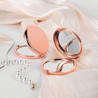 Customized High Quality Blank Metal Compact Mirror Customized Printing Pocket Mirror Double-sided Make up Mirror