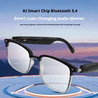 Nouvelles lunettes intelligentes GS01 audio, technologie noire, ultra légères, monture unisexe, verres photochromiques anti-lumière bleue