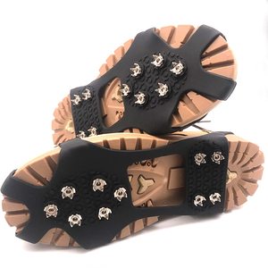 Crampons à glace professionnels à 10 crampons pour le camping et l'escalade, antidérapants, pour la marche sur la neige et la glace, avec pointes en silicone - Product Image 6