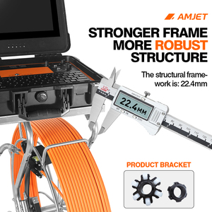 Cámara <span class=keywords><strong>de</strong></span> Inspección <span class=keywords><strong>de</strong></span> Tuberías AMJET DrainEye-R13-plus 1080p IP68, 60m, Cámara <span class=keywords><strong>de</strong></span> <span class=keywords><strong>Alcantarillado</strong></span> Residencial con Monitor a Color para Fontaneros - Product Image 4