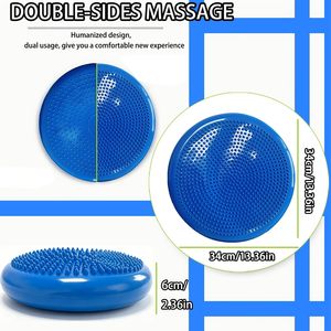 Disque d'équilibre et de massage universel en PVC gonflable durable pour yoga, diamètre 34 cm, aiguille de pompe incluse - Product Image 6