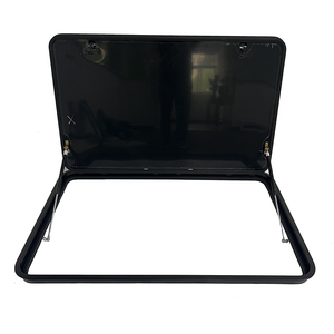 Fábrica personalizada todo negro camión remolque caravana escotillas RV almacenamiento puertas de acceso con puntales de soporte de gas - Product Image 1