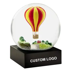 Custom Tourist Cities Glass Snow Globe Famous Building Snow Ball Souvenir Mini Water Globe For Gifts Snowglobe Balls Customized