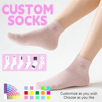 Chaussettes en coton à faible MOQ, confortables, pour la course, l'entraînement, le fitness, saison estivale, logo personnalisé, fines