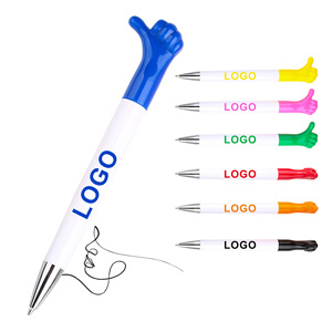 Dibujos animados creativos gesto forma Impresión logotipo publicidad pluma pulgares arriba aliento bolígrafo - Product Image 1