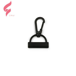 Lihui Hardware Mosquetón de aleación personalizado con anilla en D, gancho giratorio para llavero, ecológico, sin plomo, sin níquel, para bolsos de alta calidad - Product Image 4