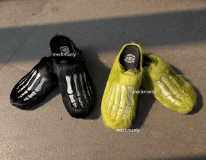 Men's and women's leather lightweight cork clogs summer flat bottom embroidered closed toe slippers available for customization - Product Image 4