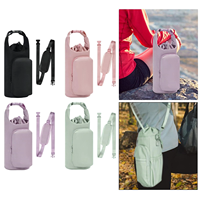 Porte-bouteille d'eau avec sangle, sac isotherme pour bouteille d'eau de 32 oz, sac bandoulière avec poche pour téléphone, pochette pour bouteille d'eau, randonnée, marche