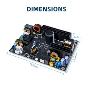 Carte onduleur Megmeet onde sinusoïdale pure onduleur bi-directionnel 300W 600W pour station d'alimentation portable micro-onduleurs et hybrides