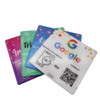 Anpassbare Programmierbare QR-Code-Anzeige Acryl Google-Bewertung NFC-Karte NFC-Platten