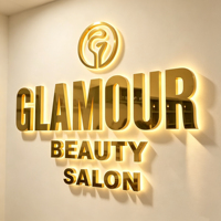 Panneau de signalisation personnalisé avec logo 3D, lettres rétroéclairées par LED pour salon de beauté, spa, salon de manucure, hall d'accueil, réception