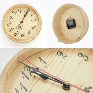 Horloge minuteur en bois massif de cèdre rouge - Accessoire pour sauna, pour utilisation murale en extérieur/intérieur - Product Image 4