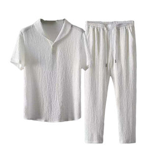 Tuta Sportiva Estiva Casual con Volant Design Personalizzato Shorts Camicia Pantaloni Completo Due Pezzi <span class=keywords><strong>Abbigliamento</strong></span> da Jogging per <span class=keywords><strong>Uomo</strong></span> - Product Image 1