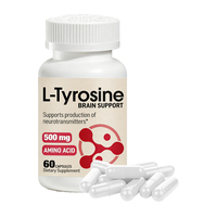 Capsules de L-Tyrosine 500mg, Complément d'acides aminés, Soutien aux performances cognitives, Concentration et clarté mentale, Nootropique, OEM ODM