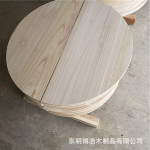 Plateau de table rond en bois massif, taille personnalisable pour la fabrication de meubles, origine Shandong - Product Image 4