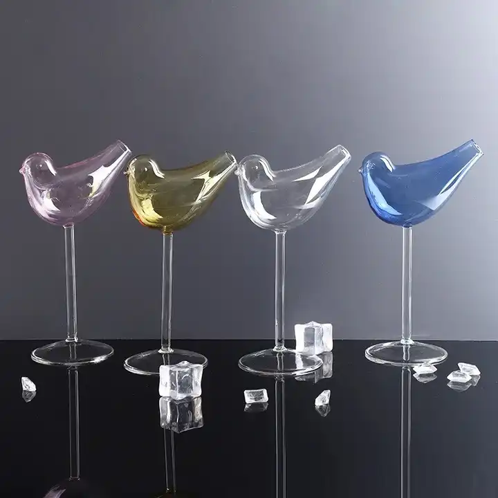 unique drinking glasses unique glassware bird