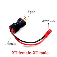 Adaptateur XT60 XT T Plug femelle vers mâle JST mâle/femelle pour connecteur de batterie LiPo d'hélicoptère RC et quadricoptère