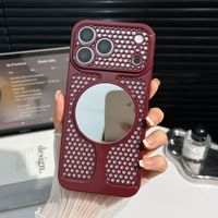 Coque de téléphone PC anti-chute givrée avec support magnétique rotatif en nid d'abeille et dissipation thermique pour iPhone 17 Pro Max, 18 Pro, 18 Pro Max